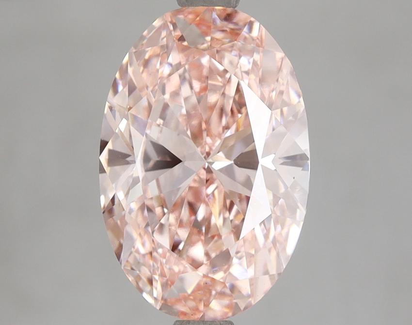 3.48 Ct. Fancy Vivid  Pink Oval Lab Grown Diamond