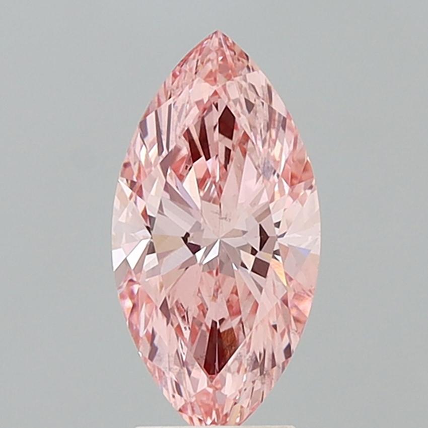 3.01 Ct. Fancy Vivid Pink Marquise Lab Grown Diamond