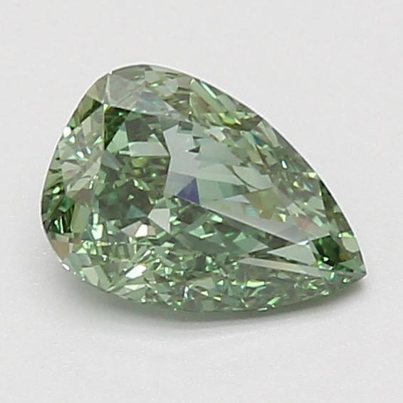1.08 Ct. Fancy Vivid Green Pear Lab Grown Diamond