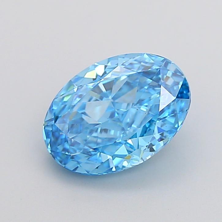3.01 Ct. Fancy Vivid Blue Oval Lab Grown Diamond