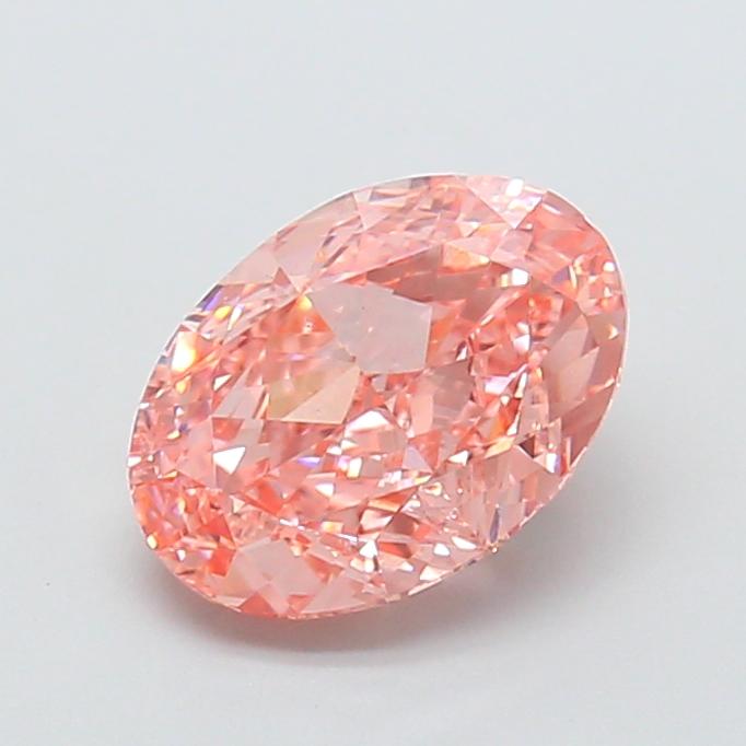 2.02 Ct. Fancy Vivid  Pink Oval Lab Grown Diamond
