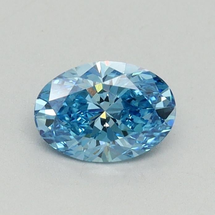 0.51 Ct. Fancy Vivid Blue Oval Lab Grown Diamond