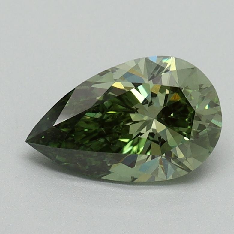 1.05 Ct. Fancy Vivid Green Pear Lab Grown Diamond