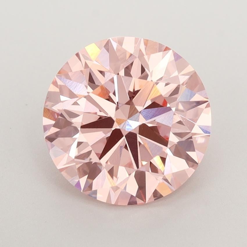 3.11 Ct. Fancy Intense  Pink Round Lab Grown Diamond