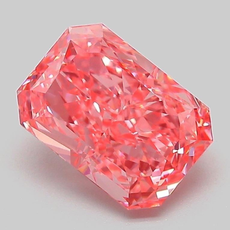2.07 Ct. Fancy Vivid Pink Radiant Lab Grown Diamond