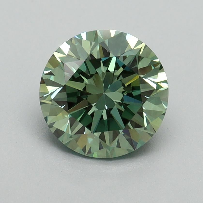 1.38 Ct. Fancy Vivid Pacific Green Round Lab Grown Diamond