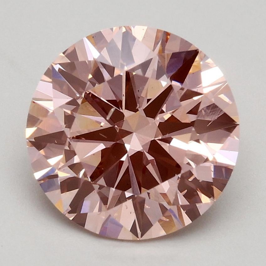 2.01 Ct. Fancy Intense Pink Round Lab Grown Diamond