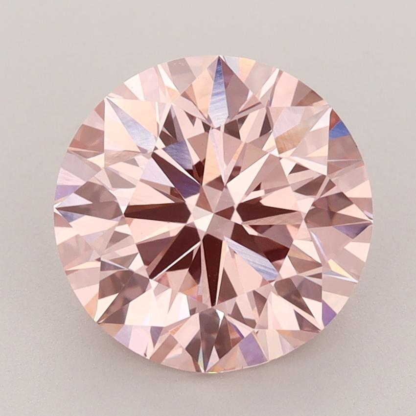 3.26 Ct. Fancy Intense Pink Round Lab Grown Diamond