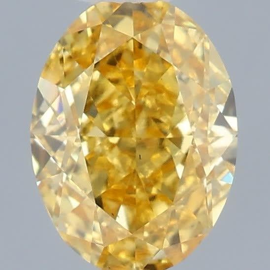 1.06 Ct. Fancy Vivid Yellow Oval Lab Grown Diamond