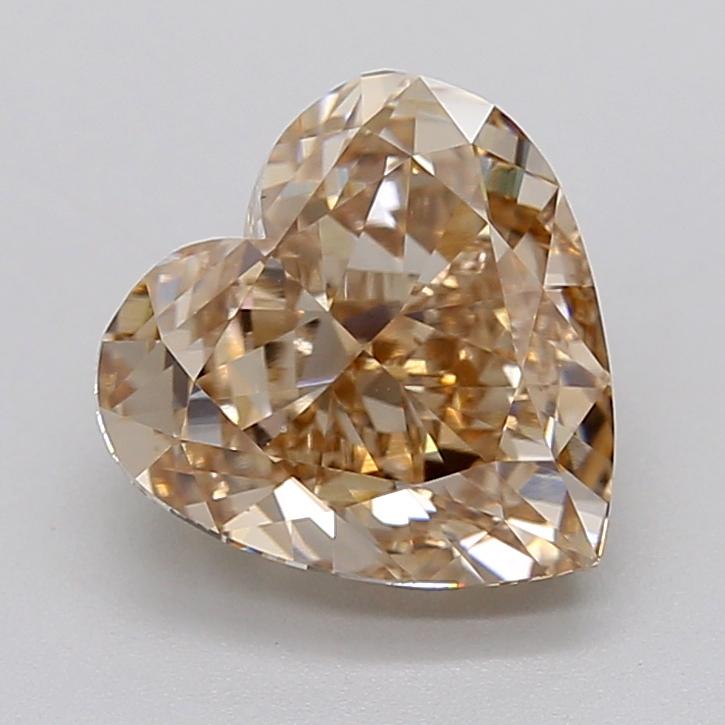 3.03 Ct. Light  Brown Heart Lab Grown Diamond
