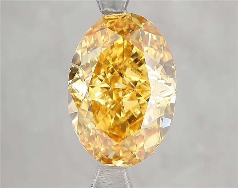 5.13 Ct. Fancy Vivid Yellow Oval Lab Grown Diamond
