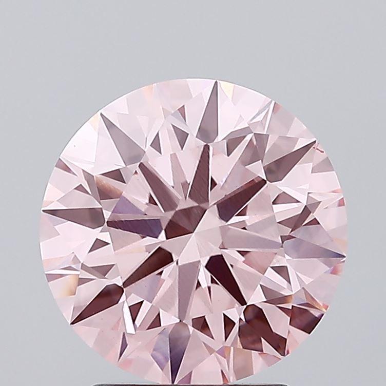 3.03 Ct. Fancy Intense Pink Round Lab Grown Diamond