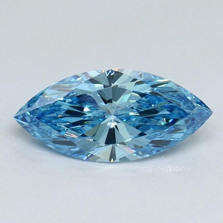 0.56 Ct. Fancy Vivid Malibu Blue Marquise Lab Grown Diamond