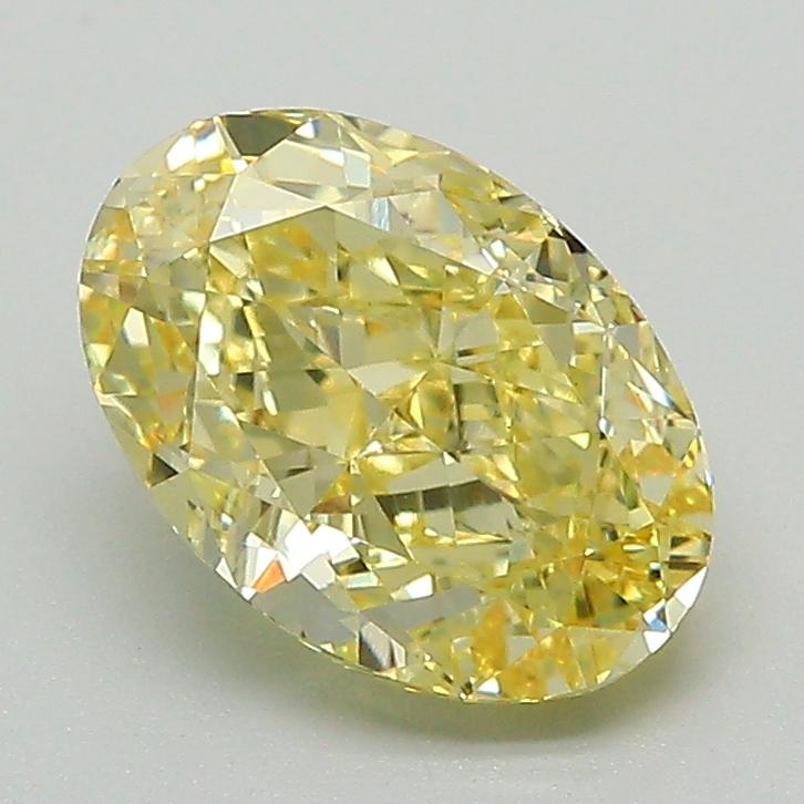 1.91 Ct. Fancy Intense Yellow Oval Lab Grown Diamond