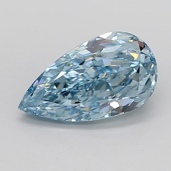 3.03 Ct. Fancy Intense Blue Pear Lab Grown Diamond