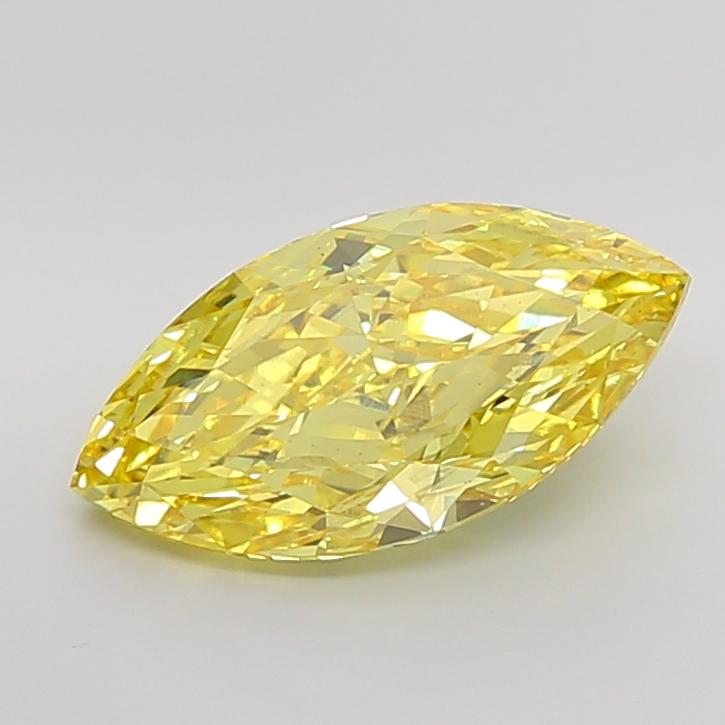 5.65 Ct. Fancy Vivid Yellow Marquise Lab Grown Diamond