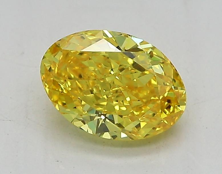 1.0 Ct. Fancy Vivid Yellow Oval Lab Grown Diamond