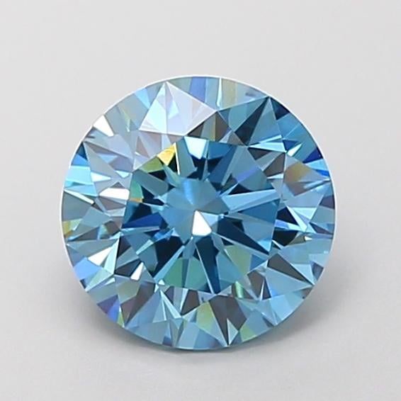 2.04 Ct. Fancy Vivid Blue Round Lab Grown Diamond