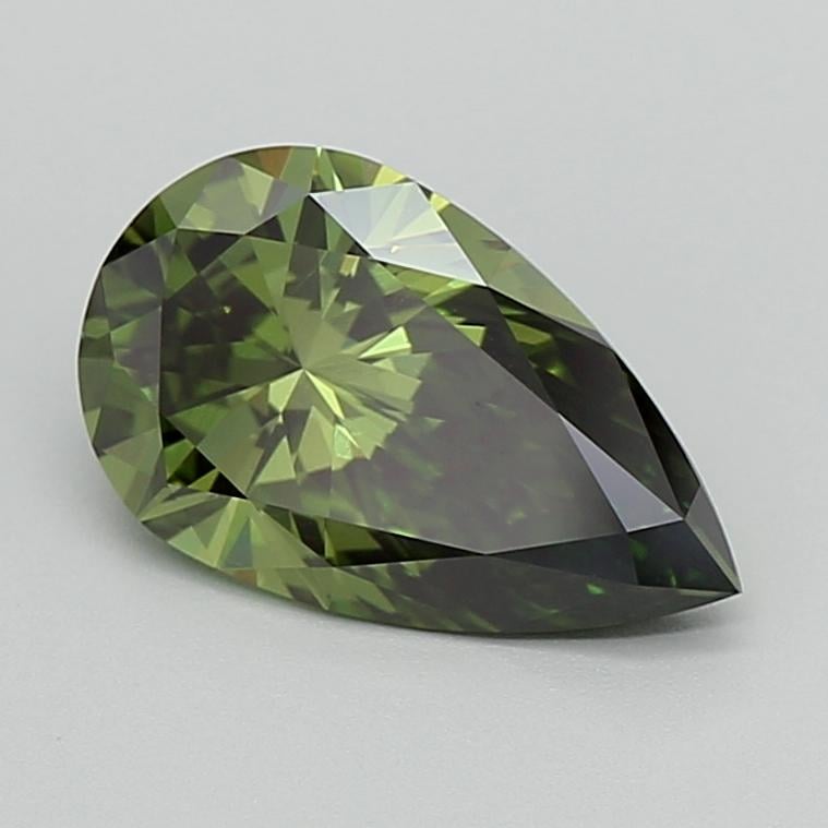 2.01 Ct. Fancy Vivid  Green Pear Lab Grown Diamond