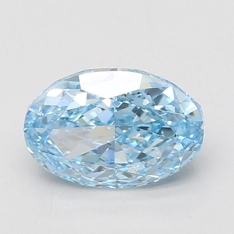 3.09 Ct. Fancy Vivid Blue Oval Lab Grown Diamond