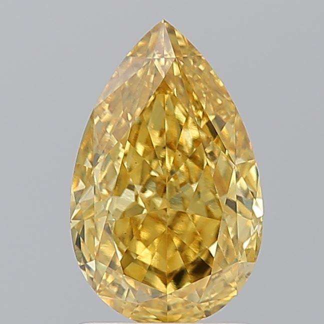 1.51 Ct. Fancy Vivid Yellow Pear Lab Grown Diamond