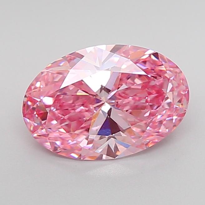3.02 Ct. Fancy Vivid Pink Oval Lab Grown Diamond