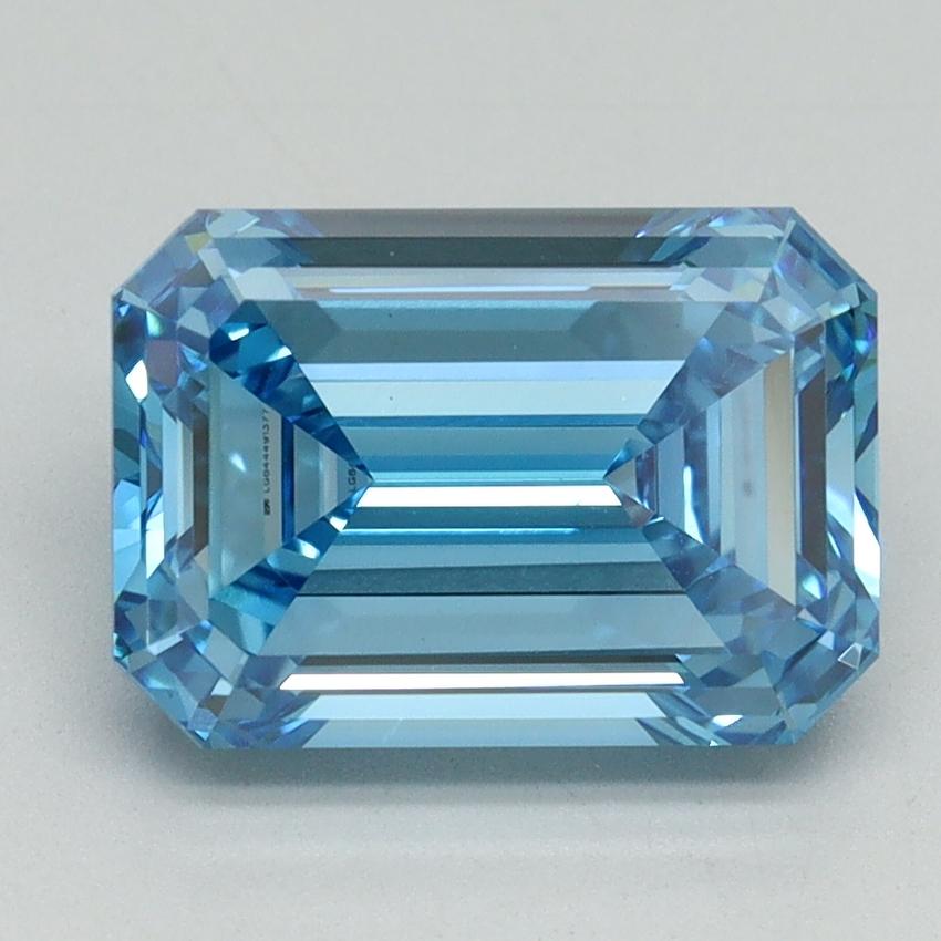 3.27 Ct. Fancy Vivid Blue Emerald Lab Grown Diamond