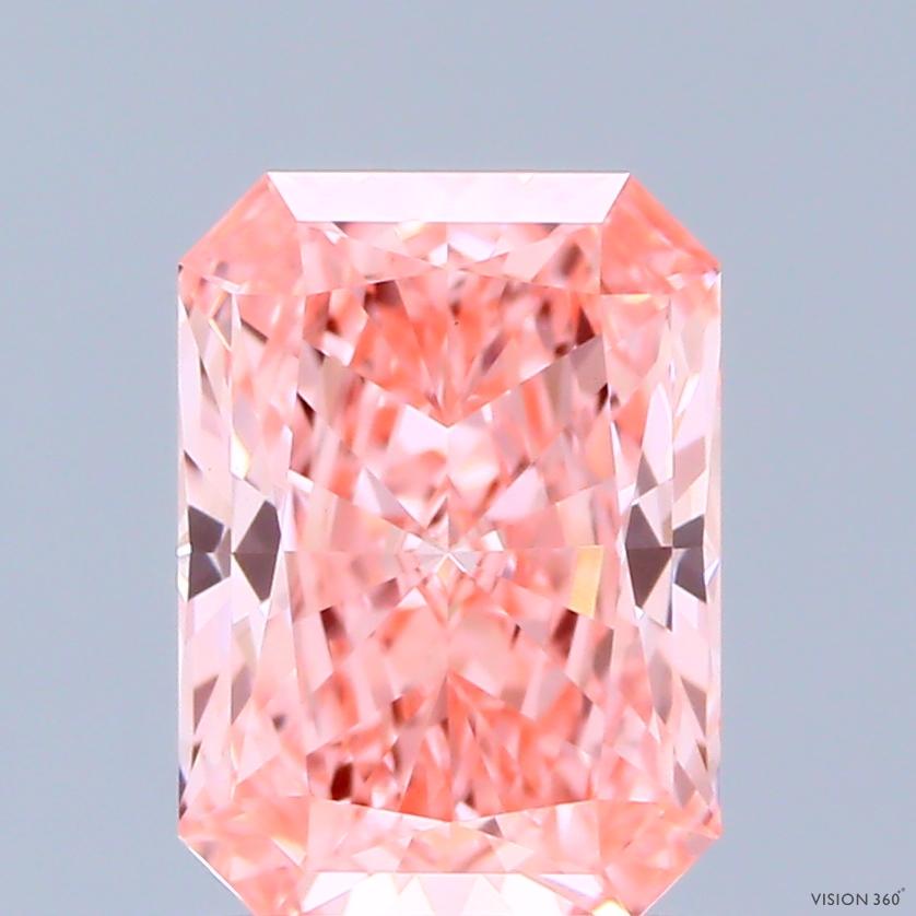 1.53 Ct. Fancy Vivid Pink Radiant Lab Grown Diamond