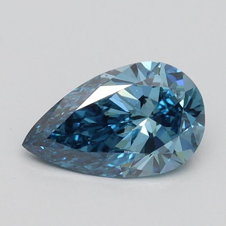 0.72 Ct. Fancy Vivid Blue Pear Lab Grown Diamond