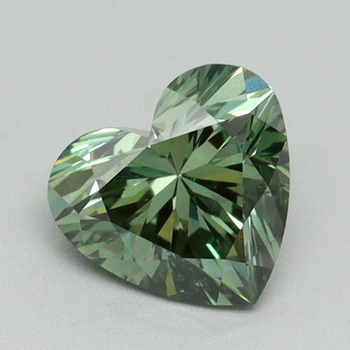 1.00 Ct. Fancy Vivid Green Heart Lab Grown Diamond