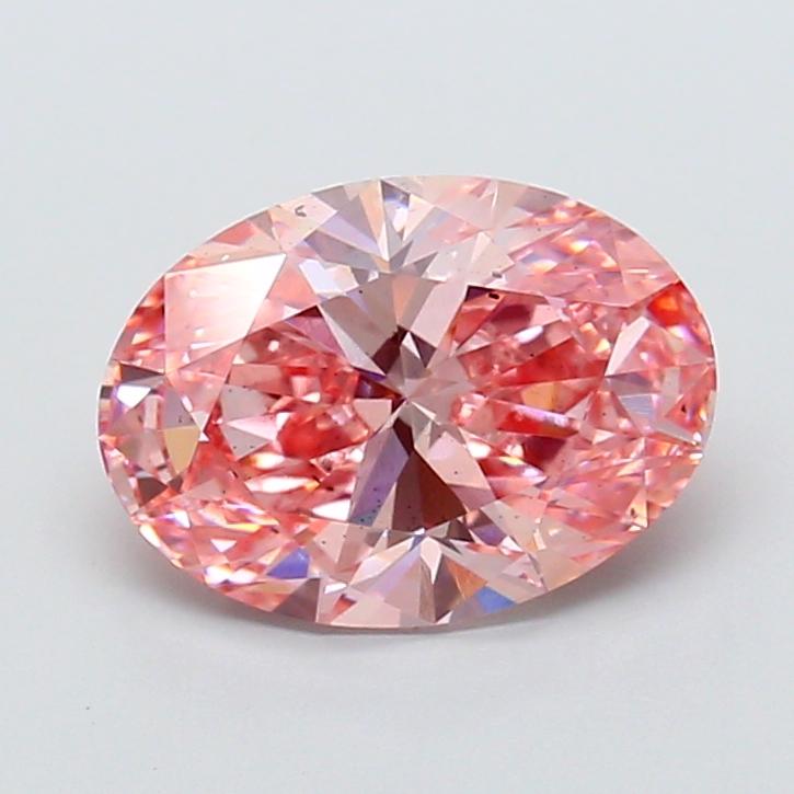 3.01 Ct. Fancy Vivid Pink Oval Lab Grown Diamond