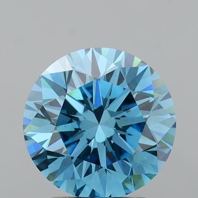 2.36 Ct. Fancy Vivid  Blue Round Lab Grown Diamond