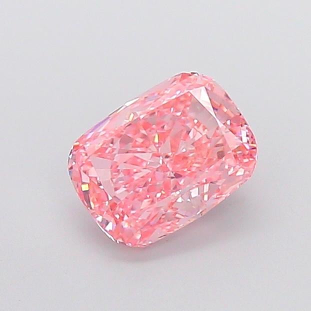 1.67 Ct. Fancy Vivid Orangy Pink Cushion Lab Grown Diamond