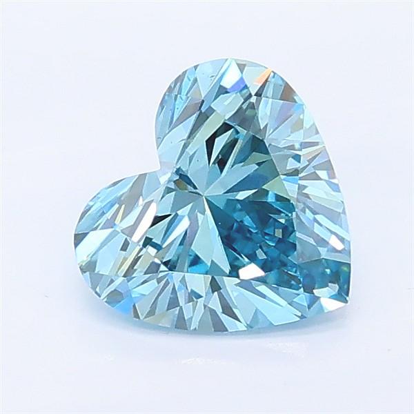 1.03 Ct. Fancy Vivid Blue Heart Lab Grown Diamond