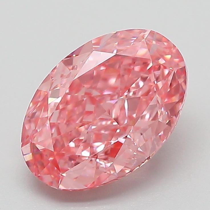 2.16 Ct. Fancy Vivid Pink Oval Lab Grown Diamond