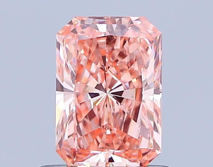 0.71 Ct. Fancy Vivid Pink Radiant Lab Grown Diamond