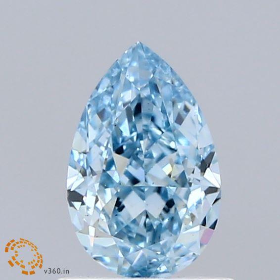 1.00 Ct. Fancy Vivid Blue Pear Lab Grown Diamond