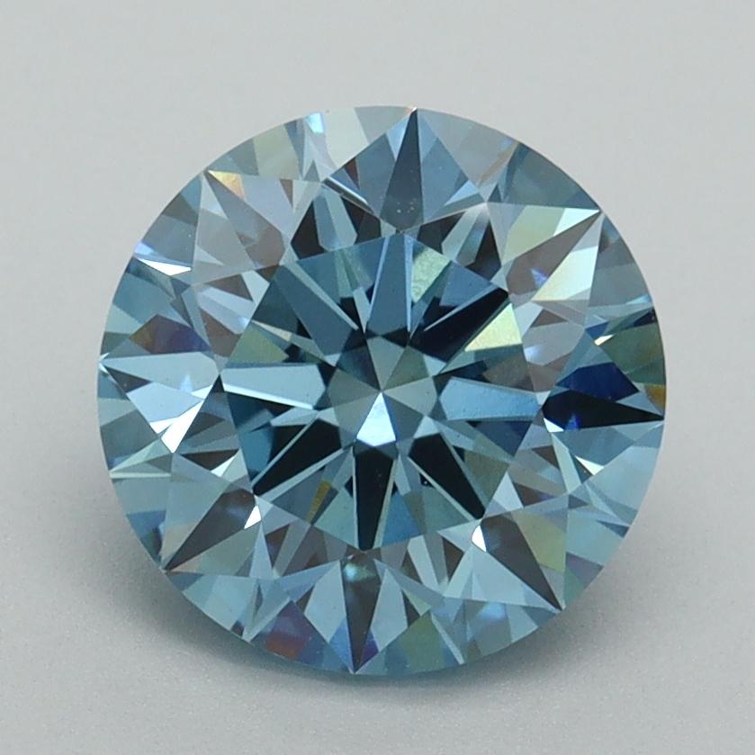 2.32 Ct. Fancy Vivid Blue Round Lab Grown Diamond