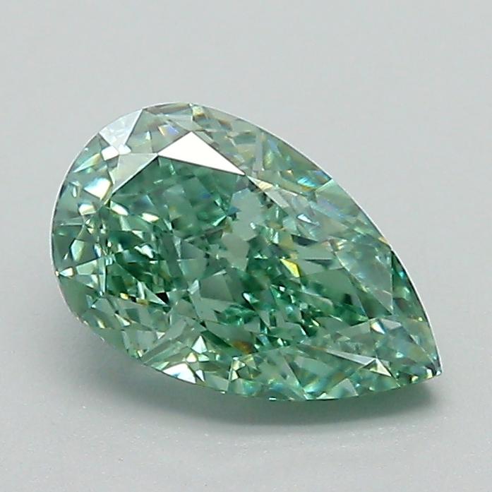 1.18 Ct. Fancy Vivid Green Pear Lab Grown Diamond