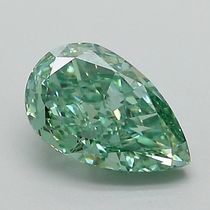 1.22 Ct. Fancy Vivid Green Pear Lab Grown Diamond