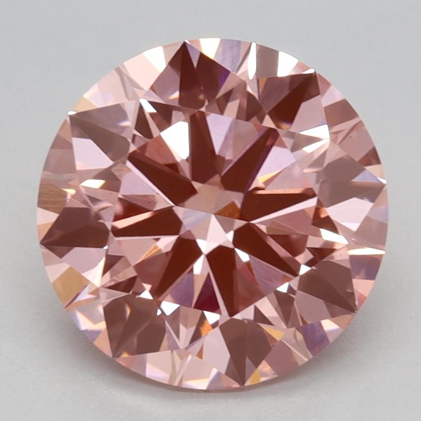 2.50 Ct. Fancy Vivid Pink Round Lab Grown Diamond
