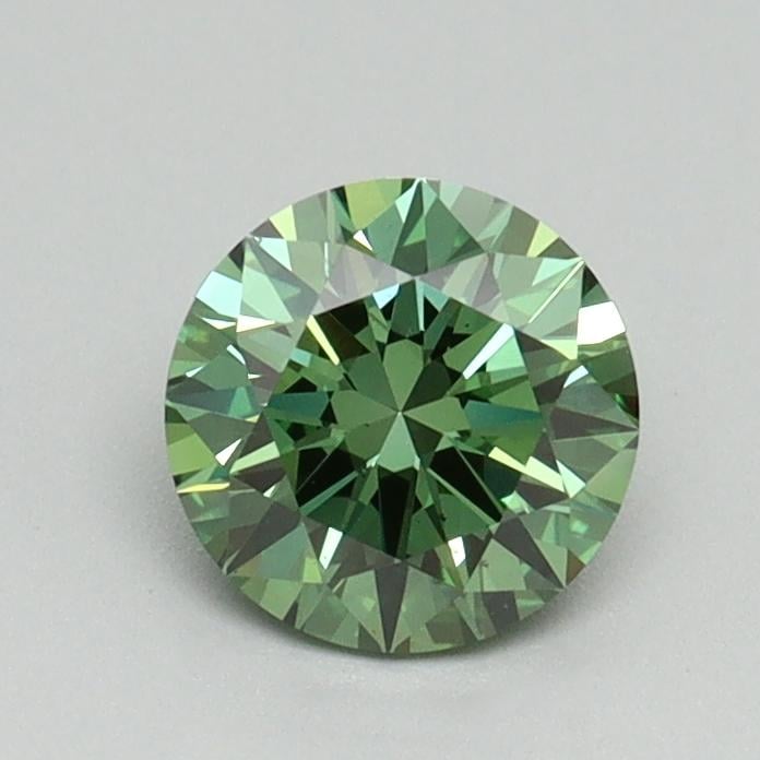 0.75 Ct. Fancy Vivid Green Round Lab Grown Diamond