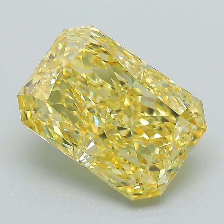 4.27 Ct. Fancy Vivid Yellow Radiant Lab Grown Diamond