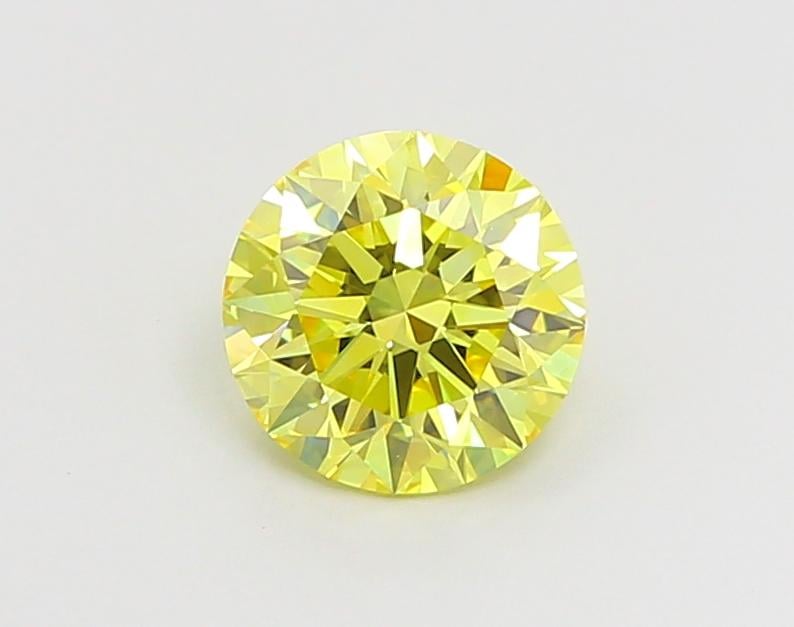 1.24 Ct. Fancy Vivid Yellow Round Lab Grown Diamond