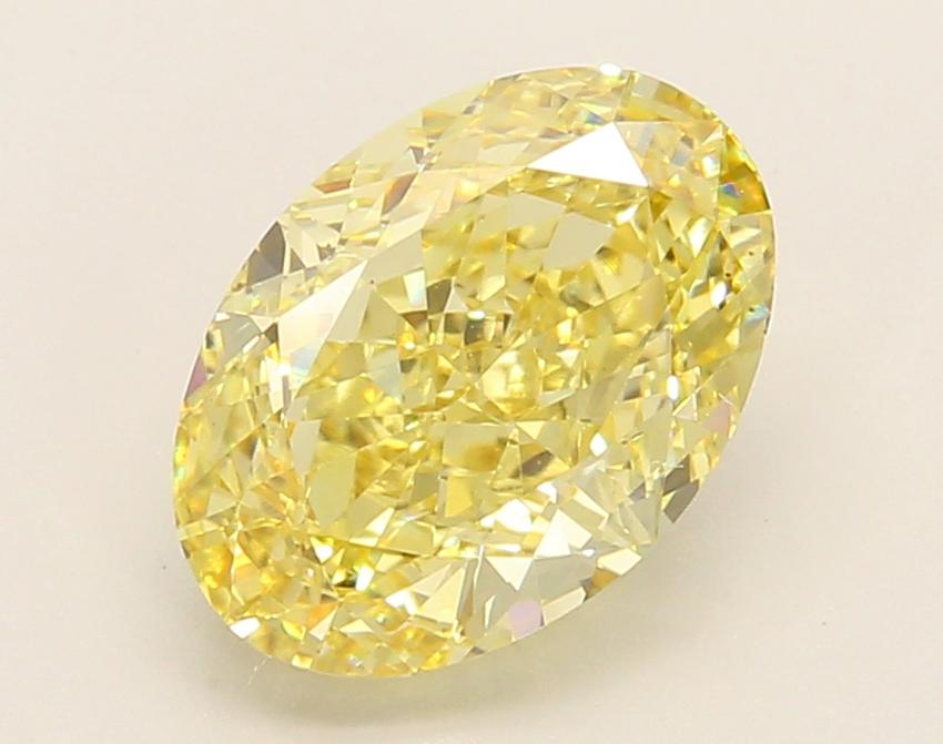 3.09 Ct. Fancy Vivid Pink Oval Lab Grown Diamond