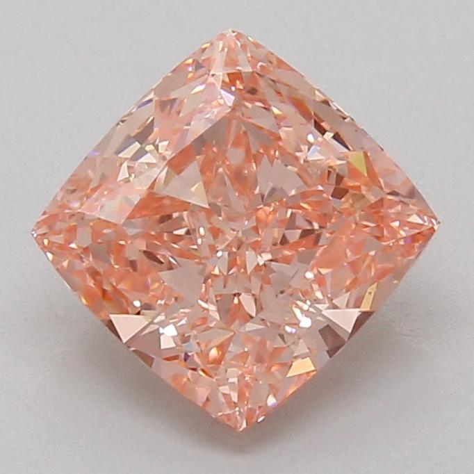 3.09 Ct. Fancy Vivid Pink Cushion Lab Grown Diamond