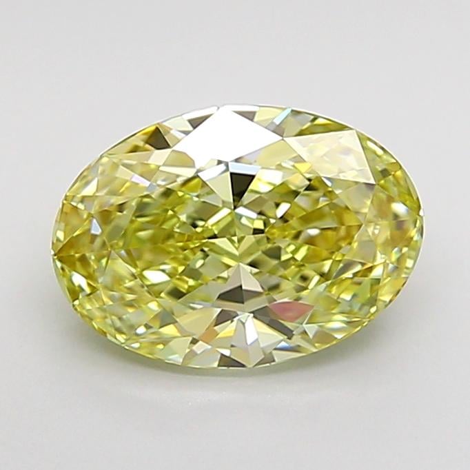 1.59 Ct. Fancy Light Yellow Oval Lab Grown Diamond