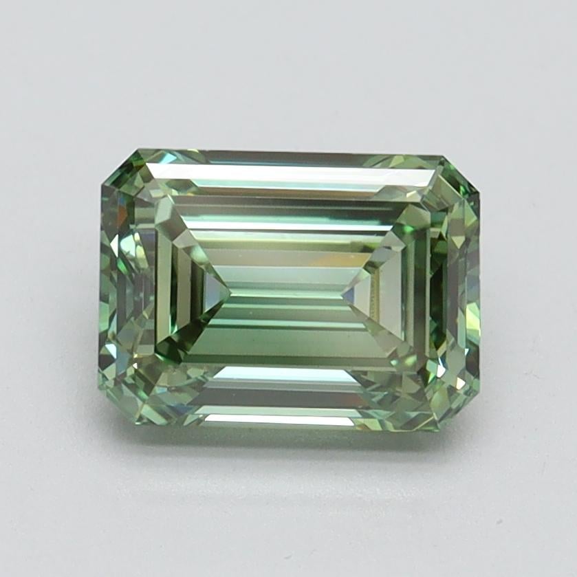 1.50 Ct. Fancy Vivid Pacific Green Emerald Lab Grown Diamond