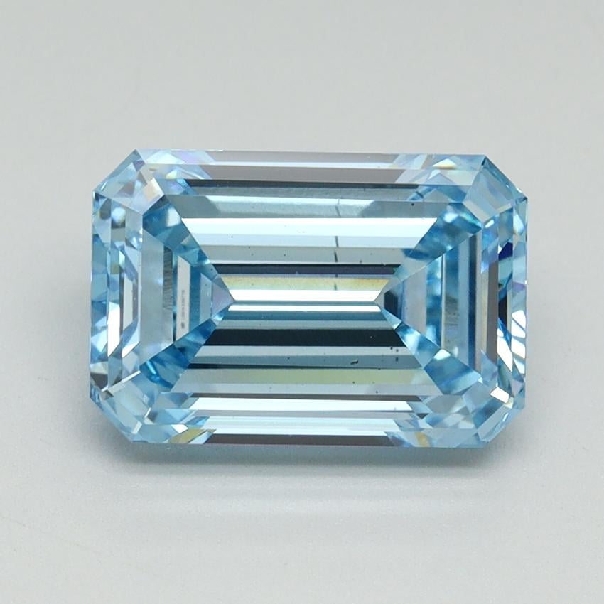 3.01 Ct. Fancy Intense Blue Emerald Lab Grown Diamond