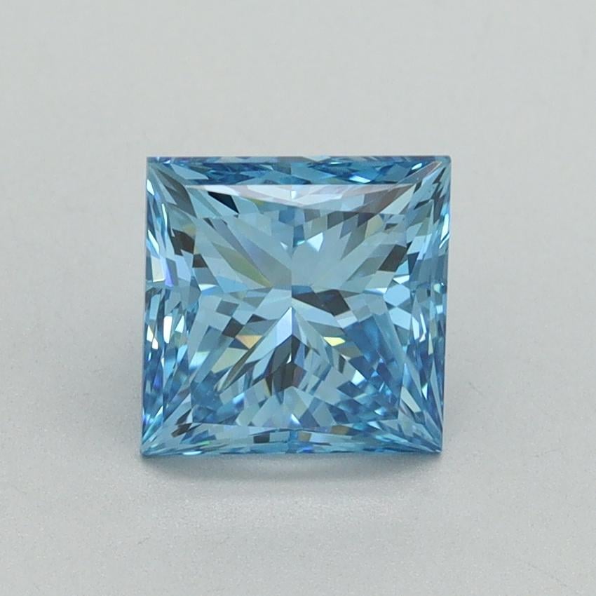 1.65 Ct. Fancy Vivid Blue Princess Lab Grown Diamond